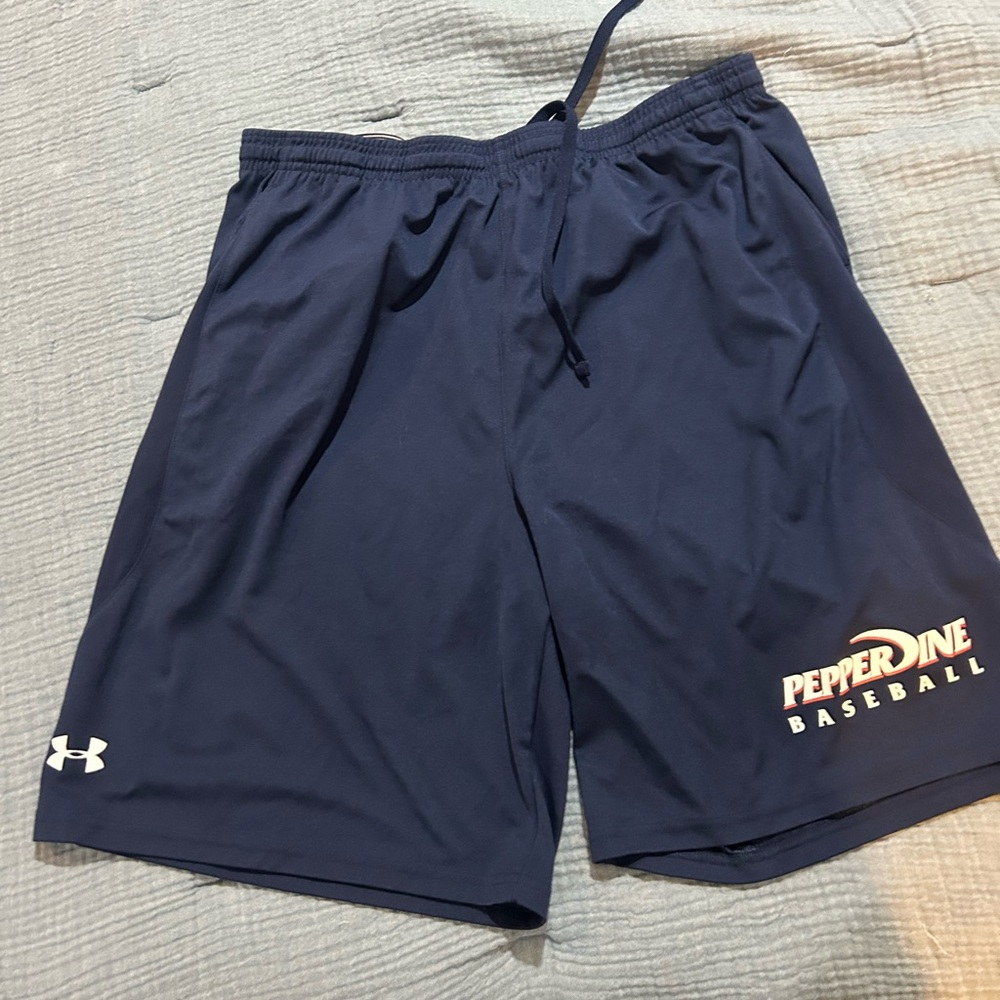 Pepperdine university baseball shorts size xxl euc under armour